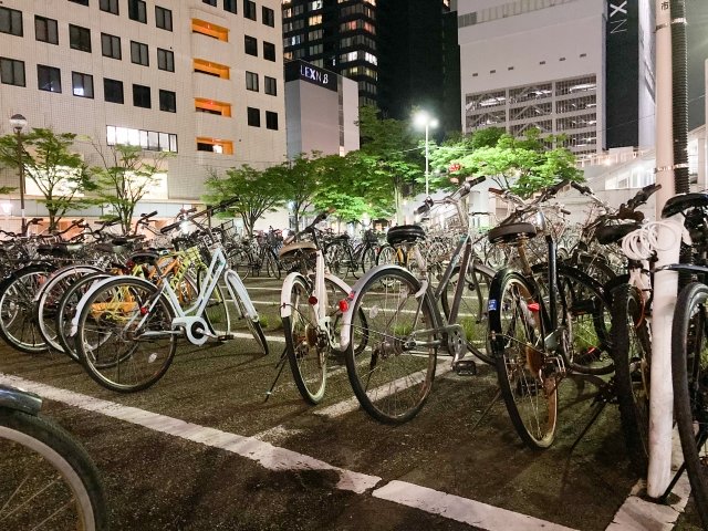 駅の駐輪場